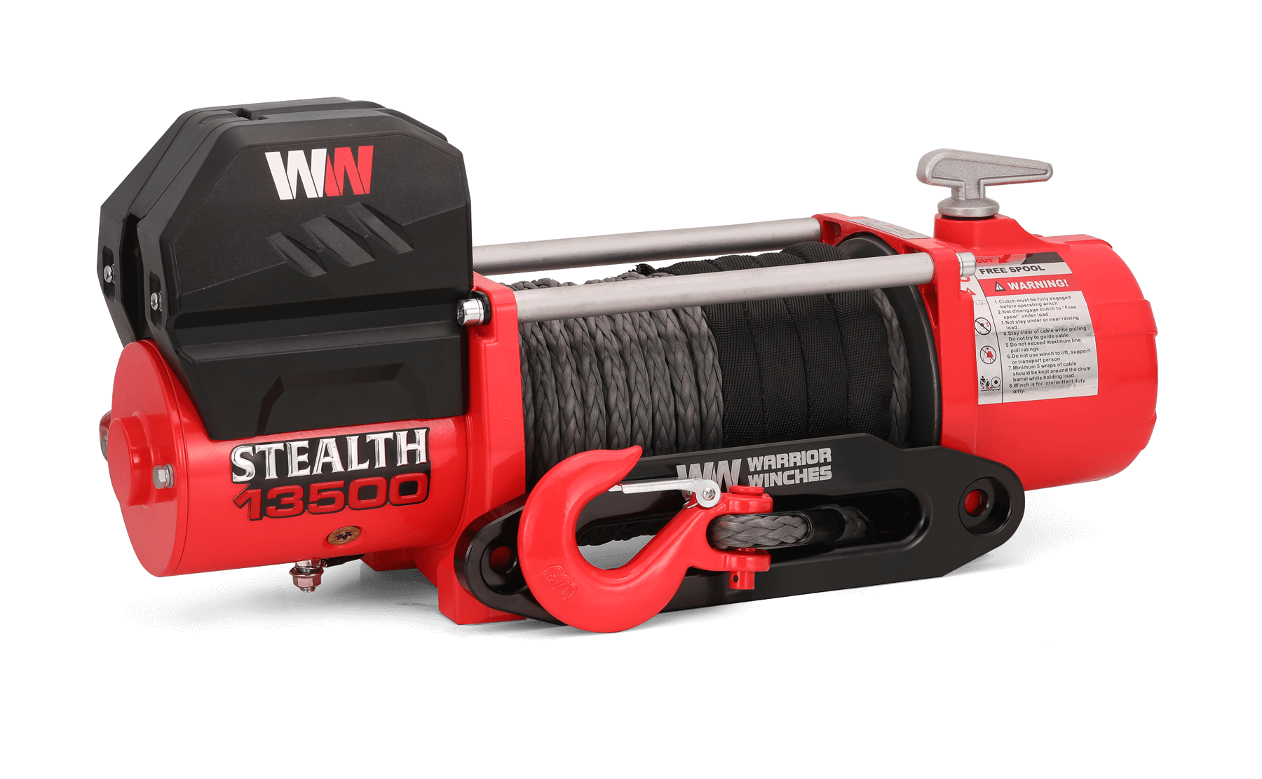 Stealth 13500lb Winch - 12v Synthetic Rope