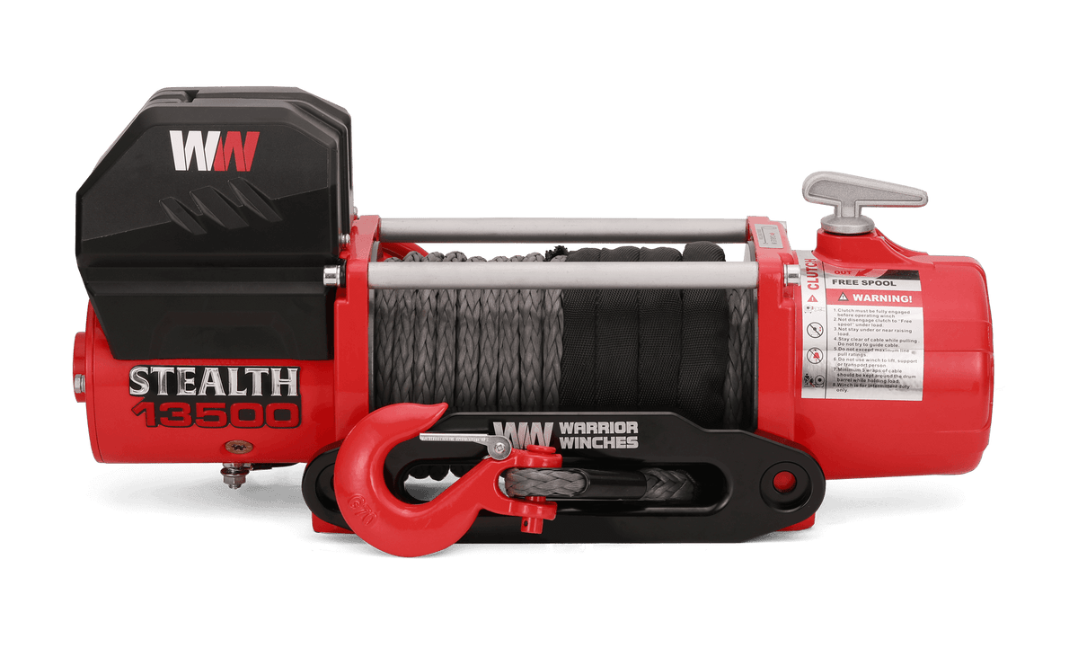 Stealth 13500lb Winch - 12v Synthetic Rope