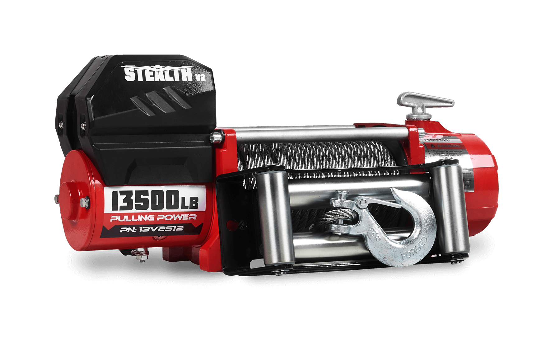 Stealth 13500lb Winch - 12v Steel Rope