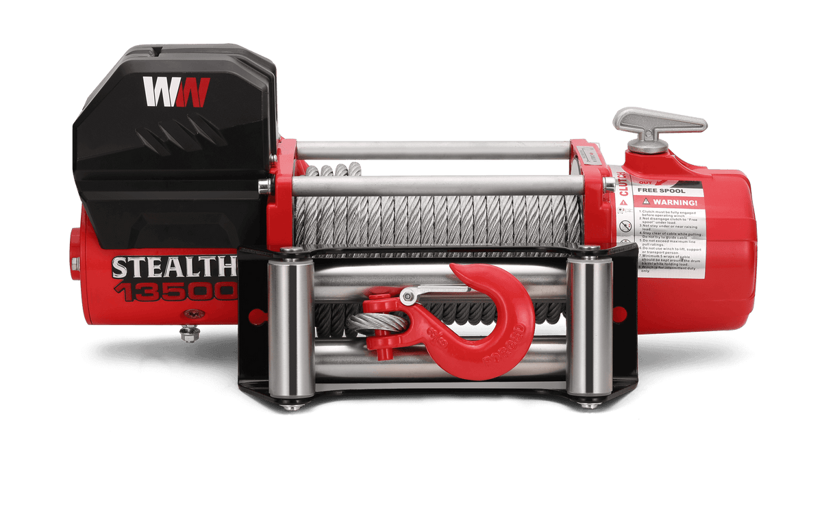 Stealth 13500lb Winch - 12v Steel Rope