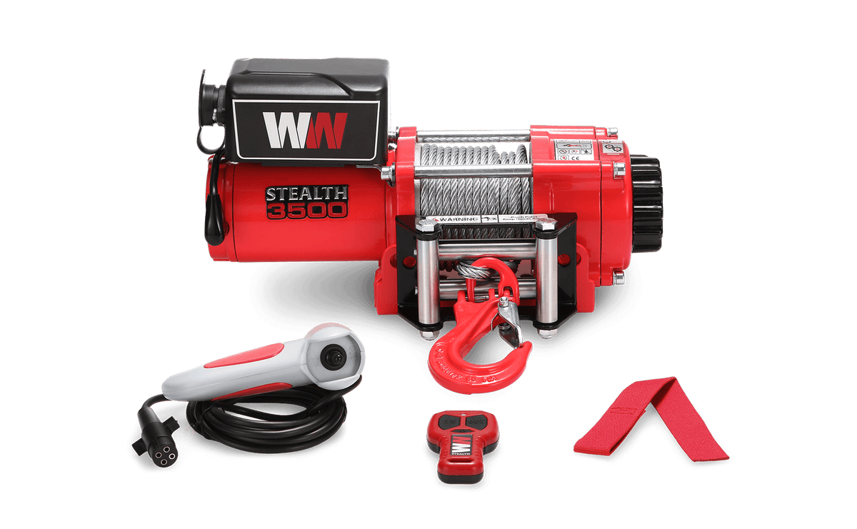 Stealth 3500lb Winch - 12v Steel Rope