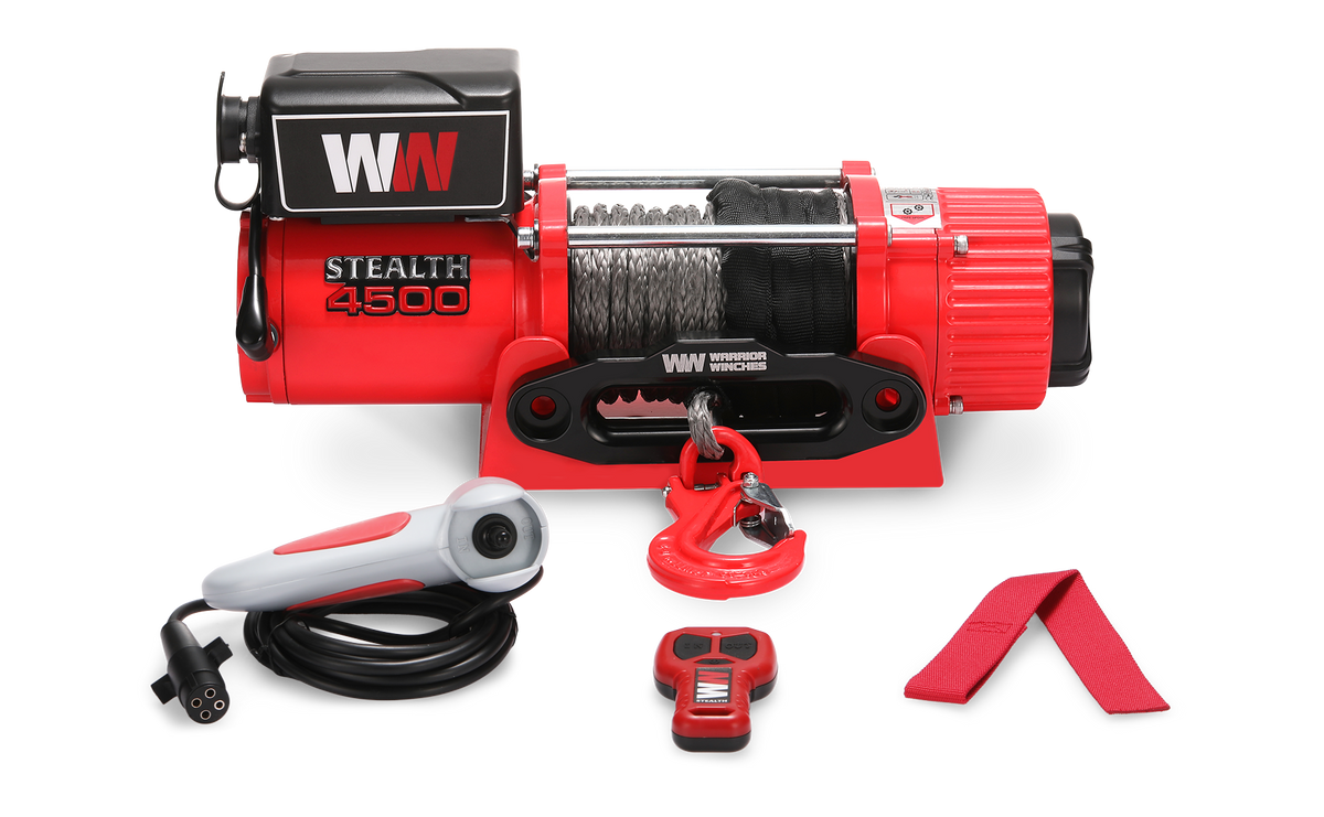 Stealth 4500lb Winch - 12v Synthetic Rope