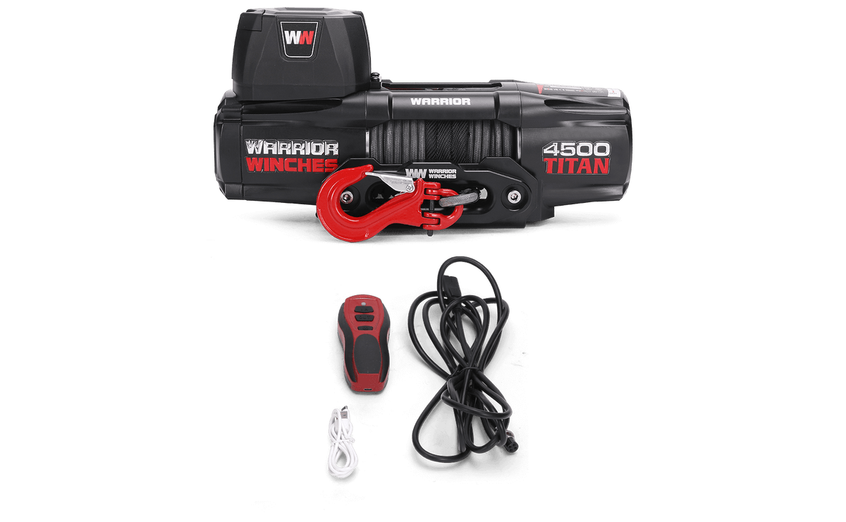 Titan 4500 Electric Winch - 12v Synthetic Rope