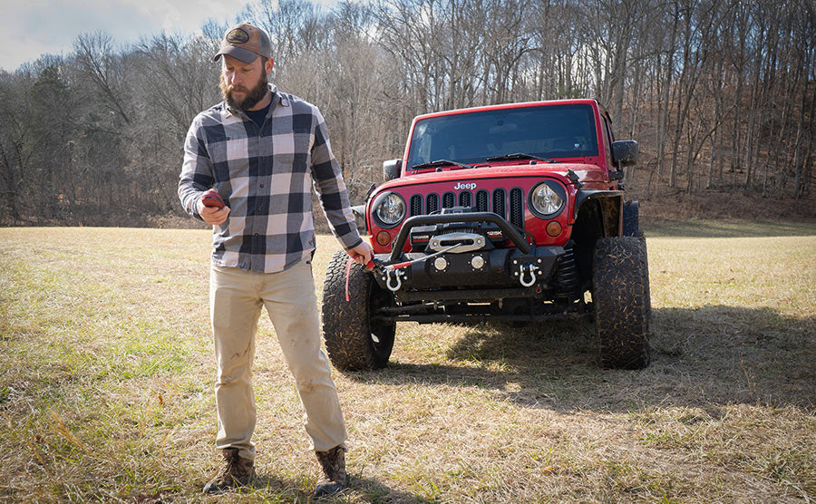 Gladiator F-Type 12500 Electric Winch - 12v Synthetic Rope