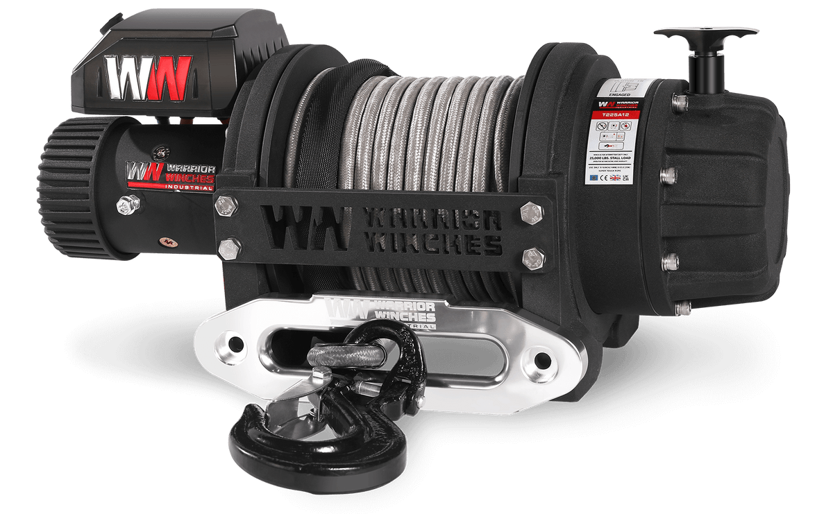 T1000 25000lb Electric Winch - 12v Synthetic Rope