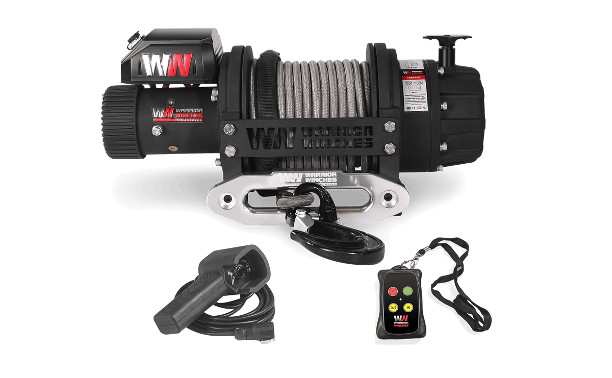 T1000 25000lb Electric Winch - 12v Synthetic Rope