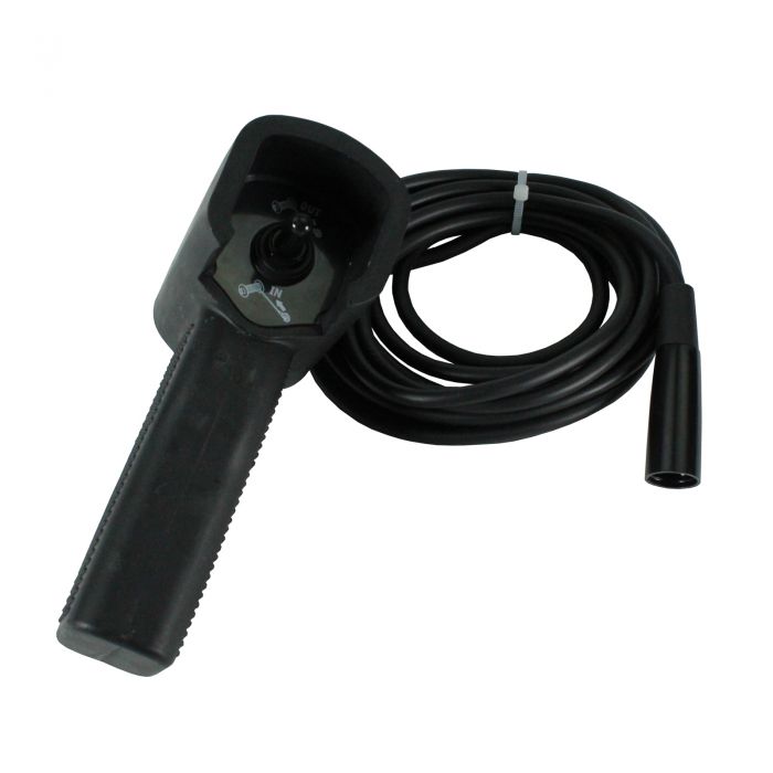 Warrior Hand Held Wired Remote - 4 Pin Metal Plug - Rubber front overview