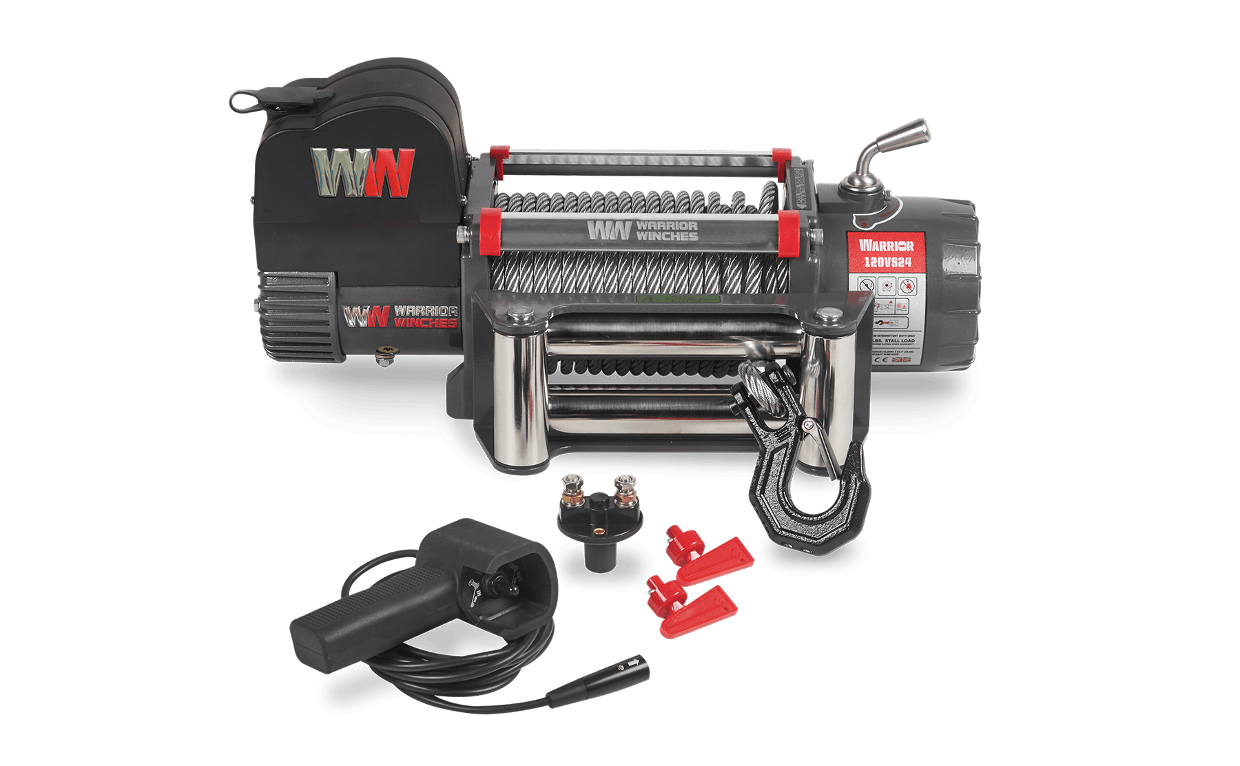 Samurai 12000 Electric Winch - 24v Steel Rope