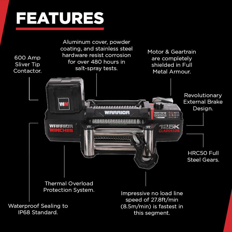 Gladiator R-Type 12500 Electric Winch