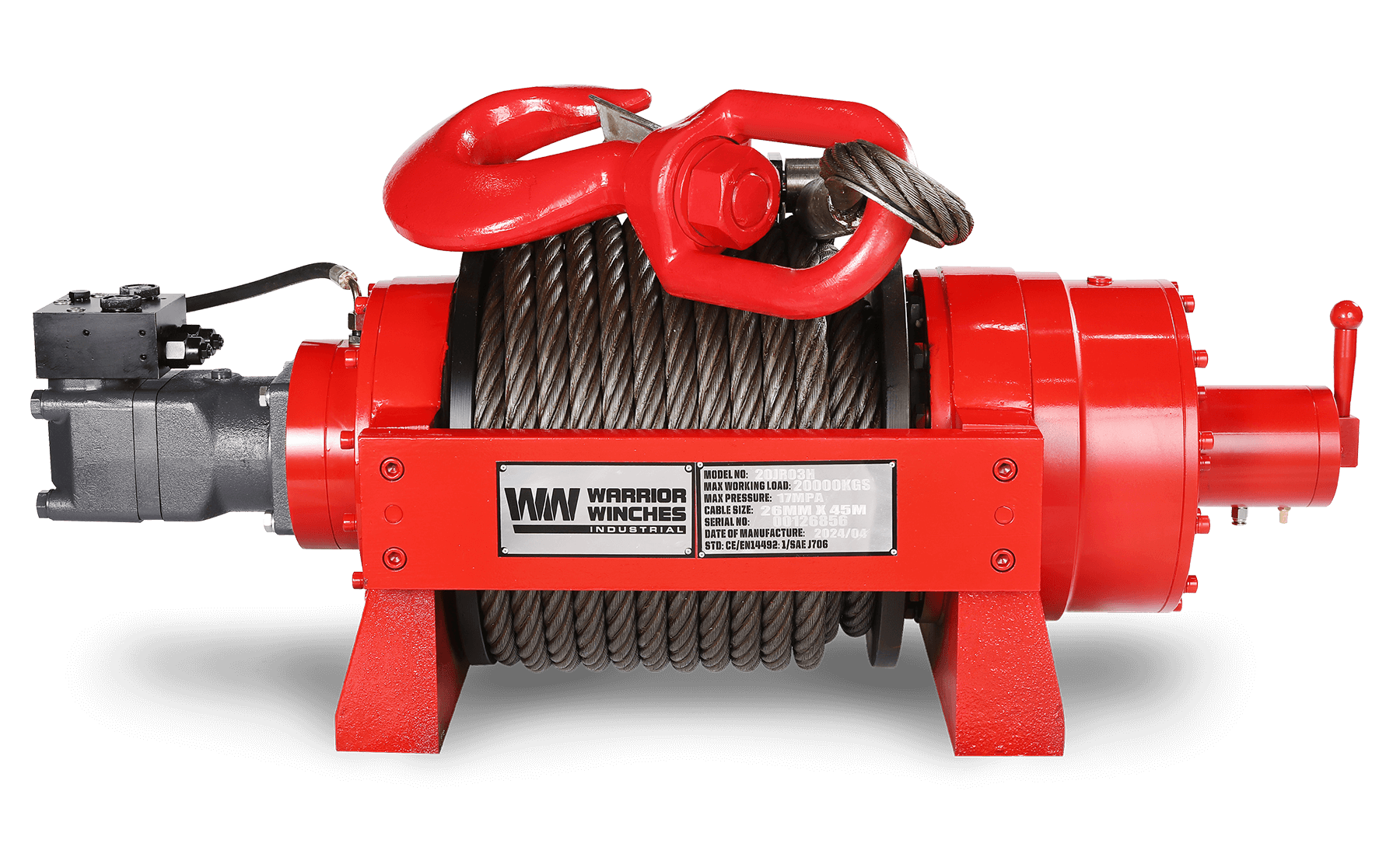 JR 20 Tonne Industrial Hydraulic Winch