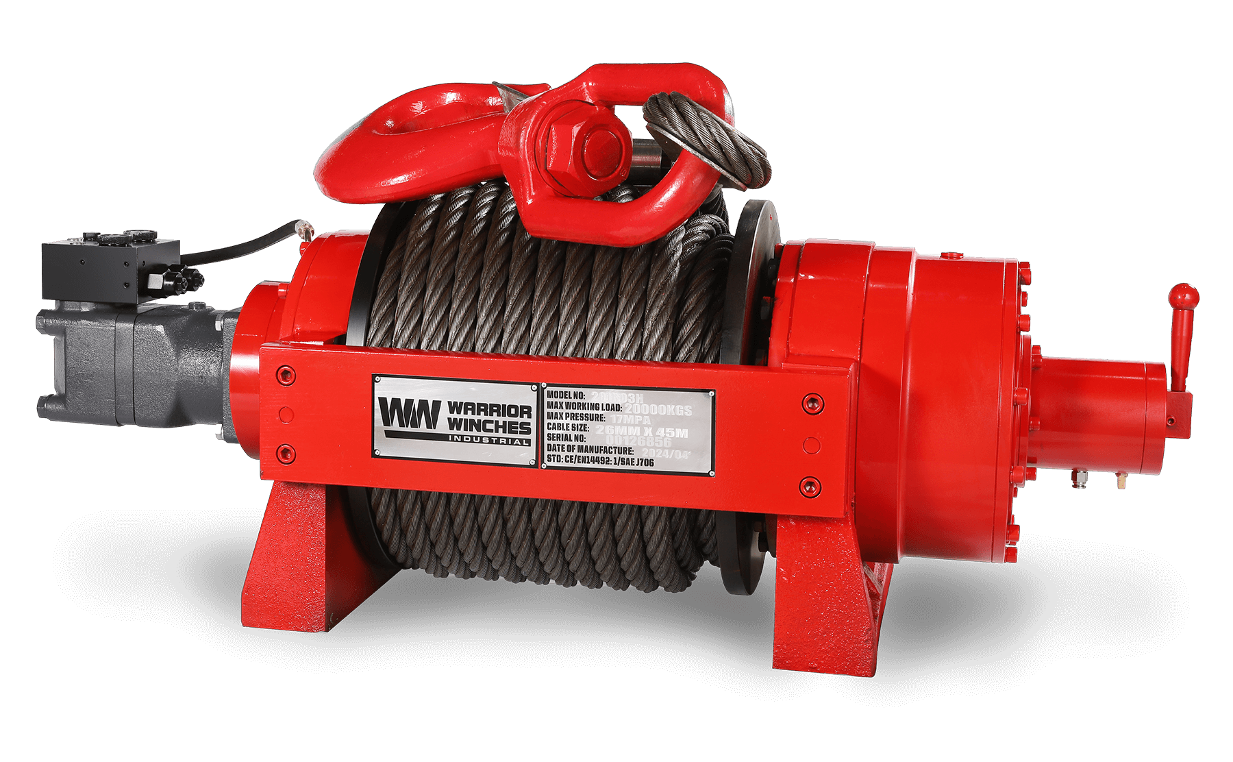 JR 20 Tonne Industrial Hydraulic Winch