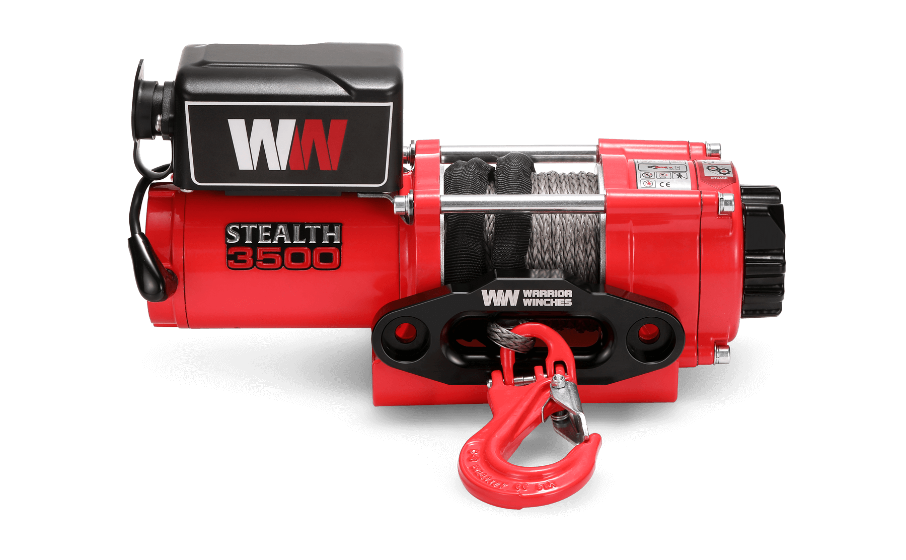 Stealth 3500lb Winch - 12v Synthetic Rope