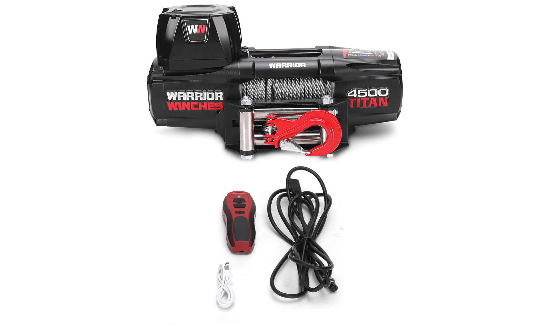 Titan 4500 Electric Winch - 12v Steel Rope
