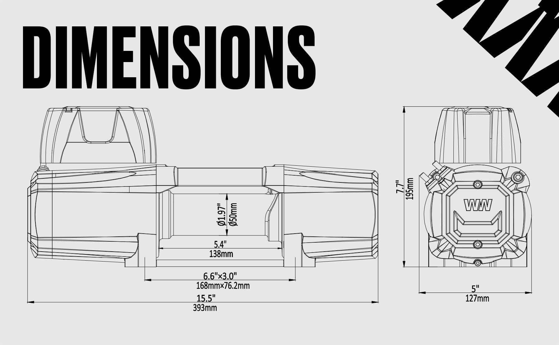 Titan 6000lb Electric Winch - 24v Steel Rope