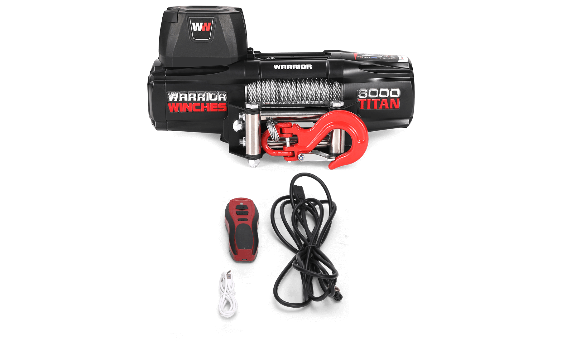 Titan 6000lb Electric Winch - 24v Steel Rope