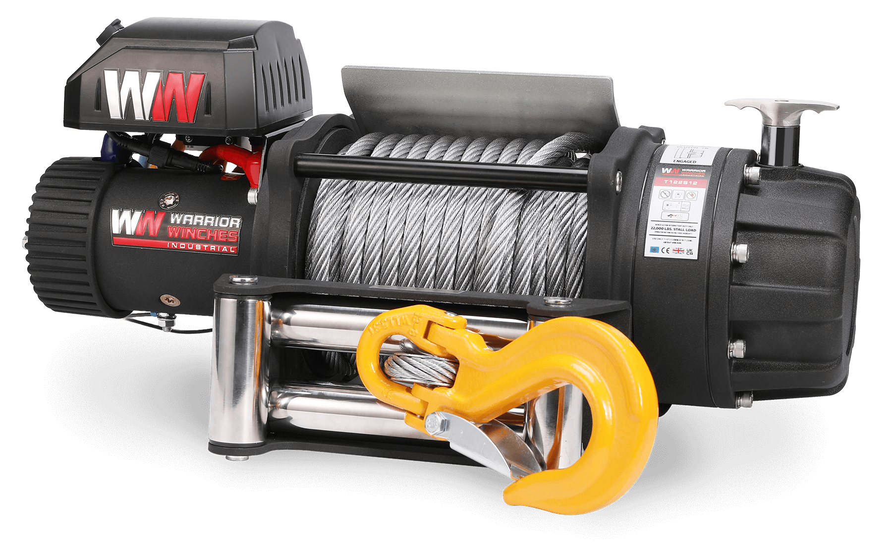 T1000 22000 Electric Winch - 24v Steel Rope