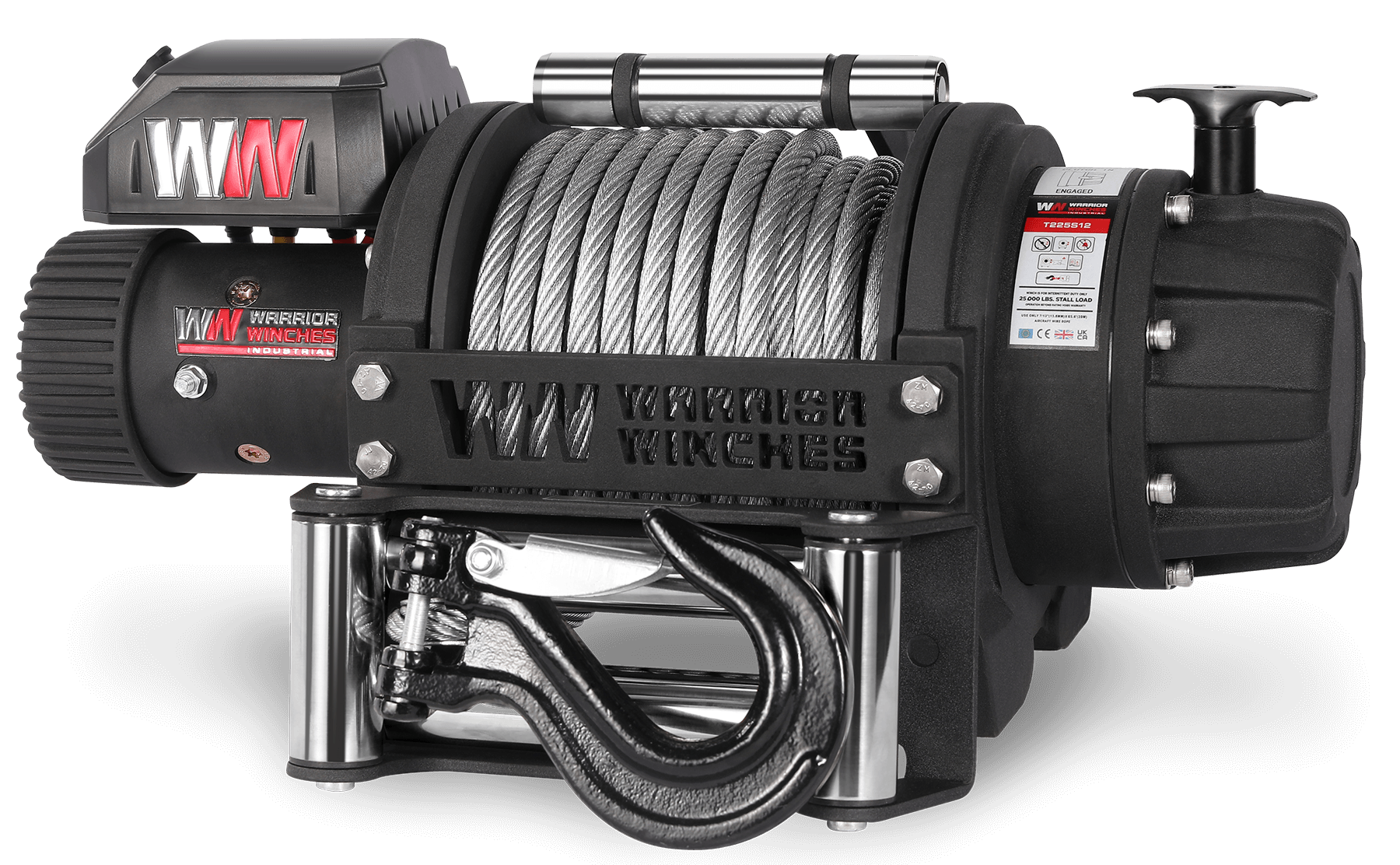 T1000 25000 Electric Winch - 12v Steel Rope