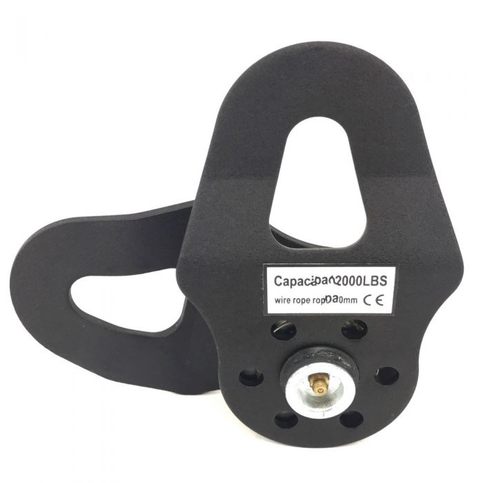 Warrior PBK120 Black Edition 12000lb Swing Away Pulley Block open front view