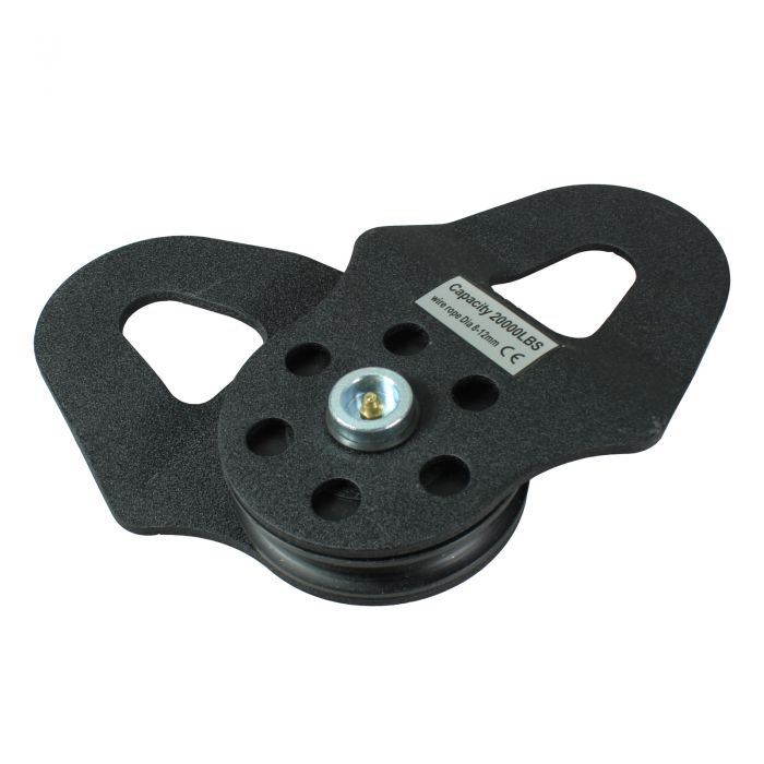 Warrior 20000lb Pulley Block for Synthetic Ropes front facing open view