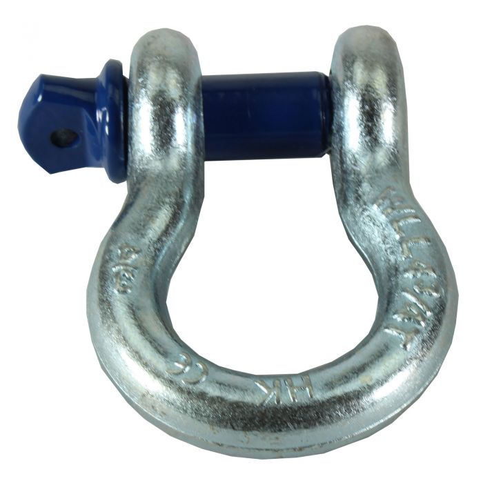 Galvanised 4.75t Blue Pin Tested Shackle with 22mm Pin